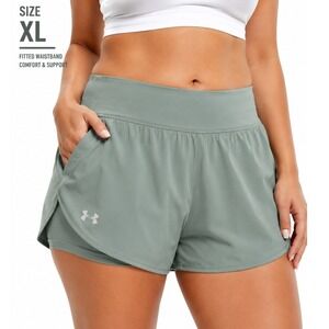 Under Armour Women's Launch Pro 3" Shorts Sage Green XL Running Athletic